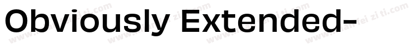 Obviously Extended字体转换
